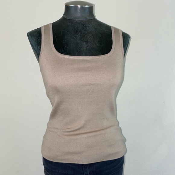 Michael Kors Collection Cashmere Scoop Neck Tank Top - Picture 3 of 10